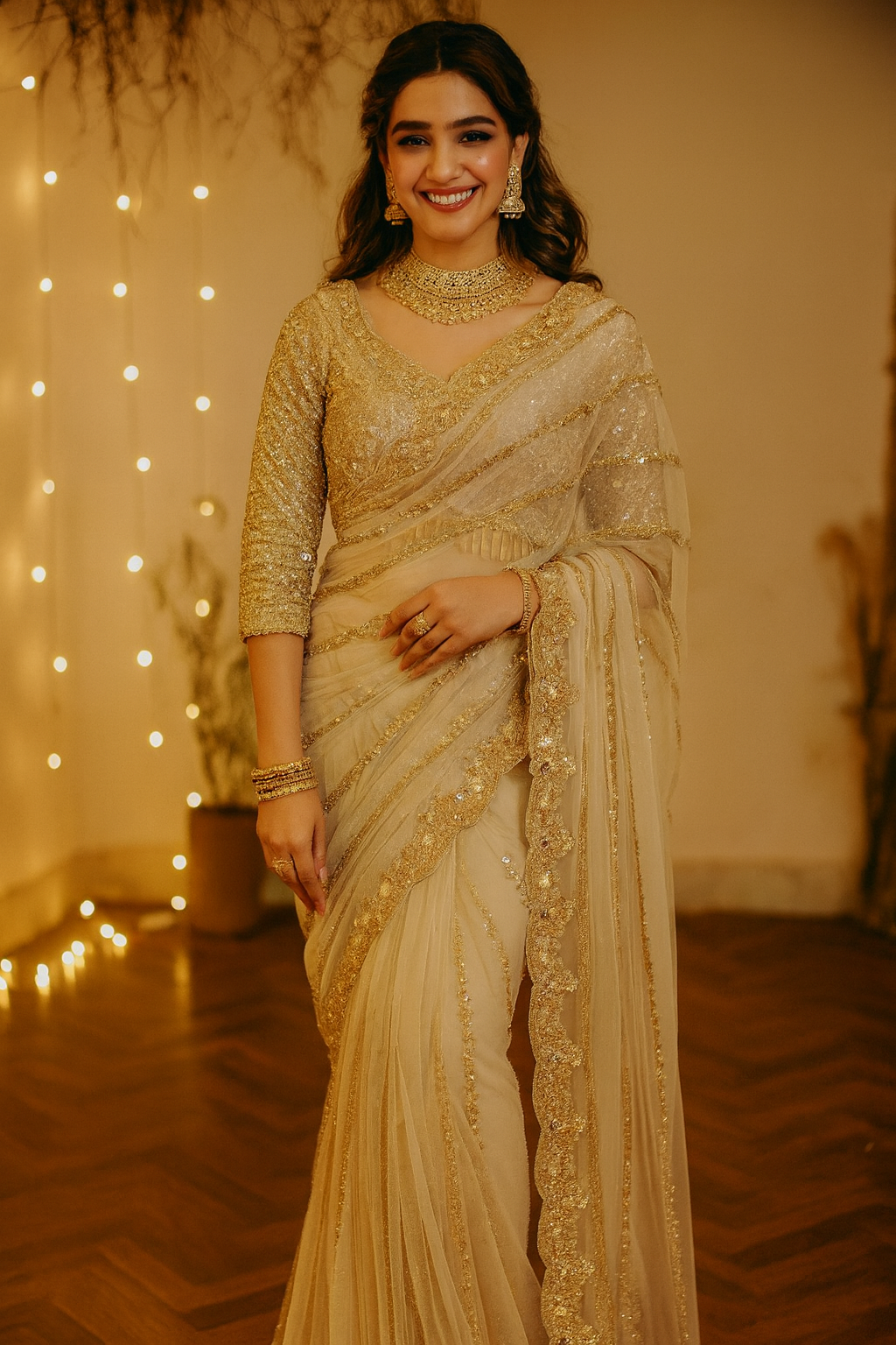 Gold Saree 536