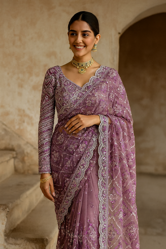 Purple Saree 227