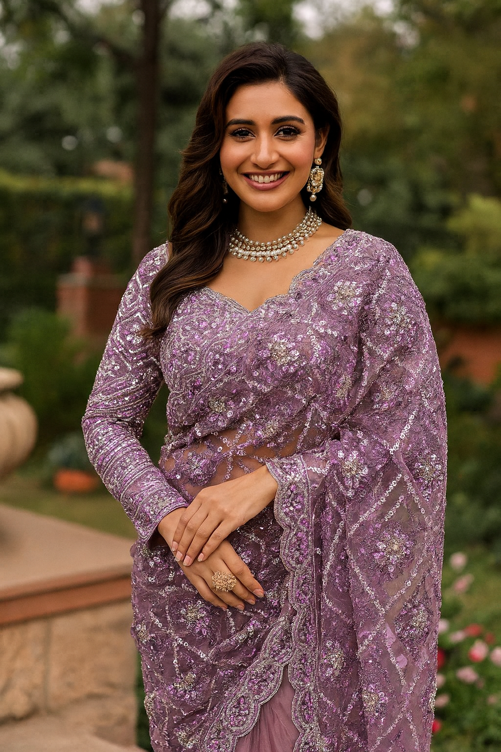 Purple Saree 227