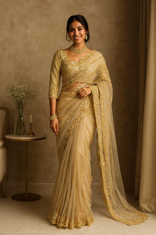 Gold Saree 536