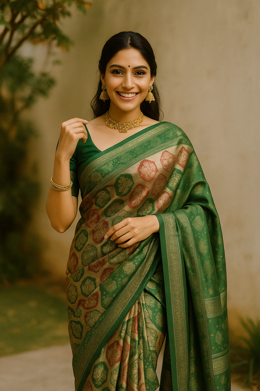 Banarasi Green Patola 748