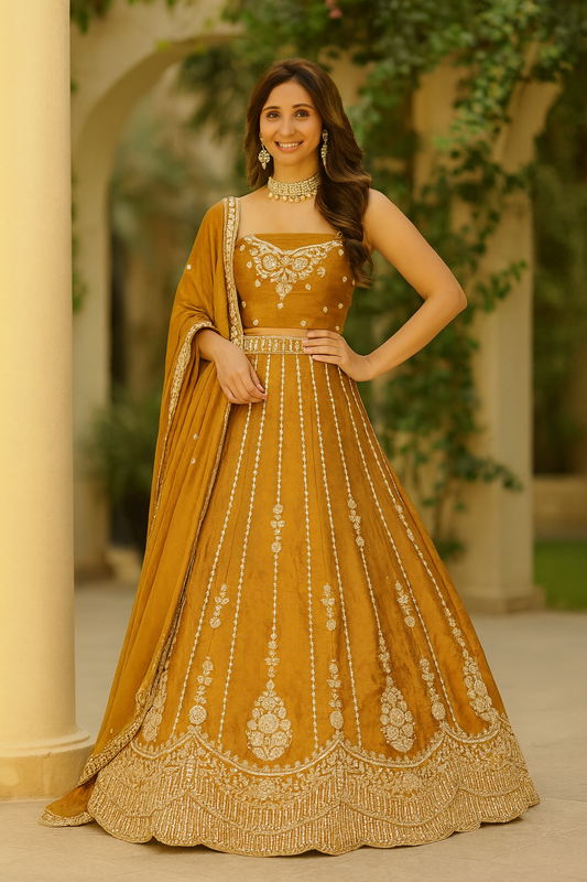 Lehnga Mustard 717