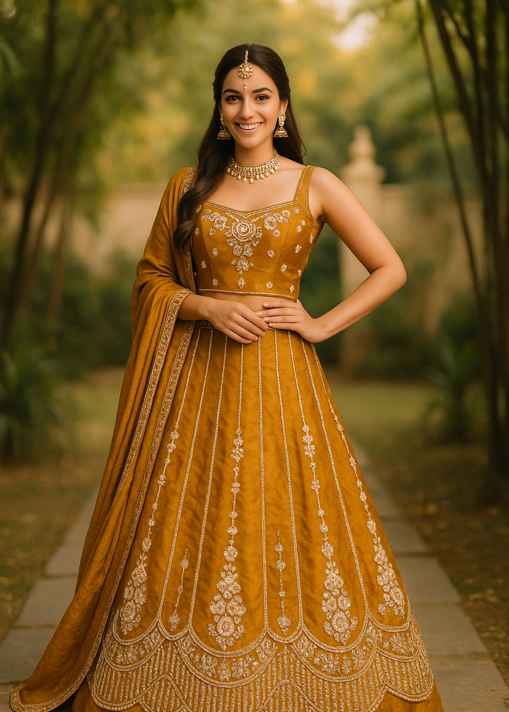 Lehnga Mustard 717