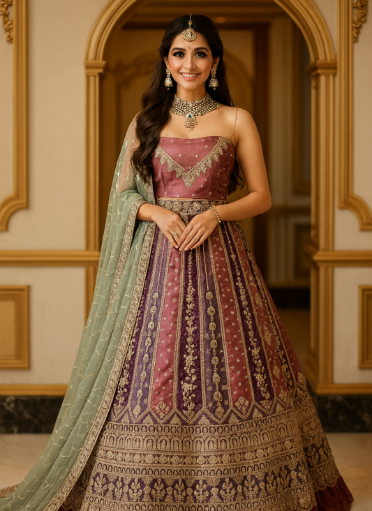Multicolor Lehnga 714