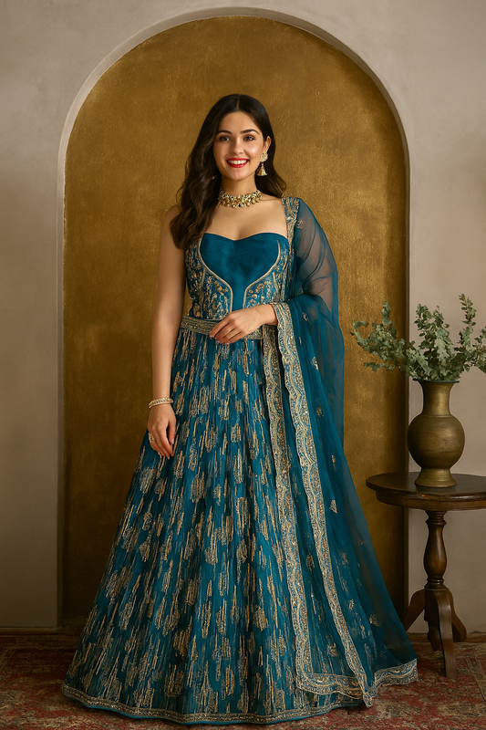 Blue Lehnga 748